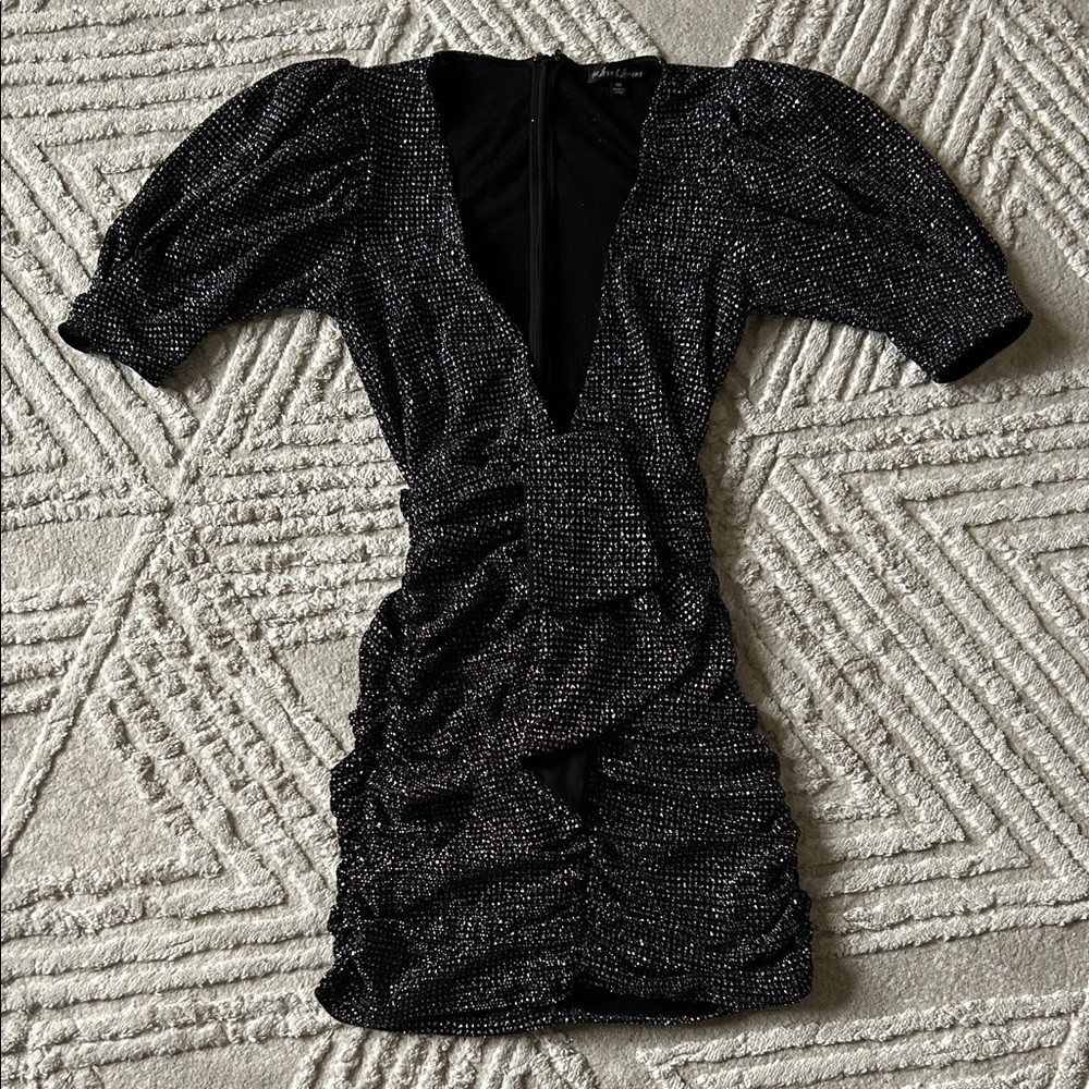 For love and lemons Black Shimmer Mini Dress